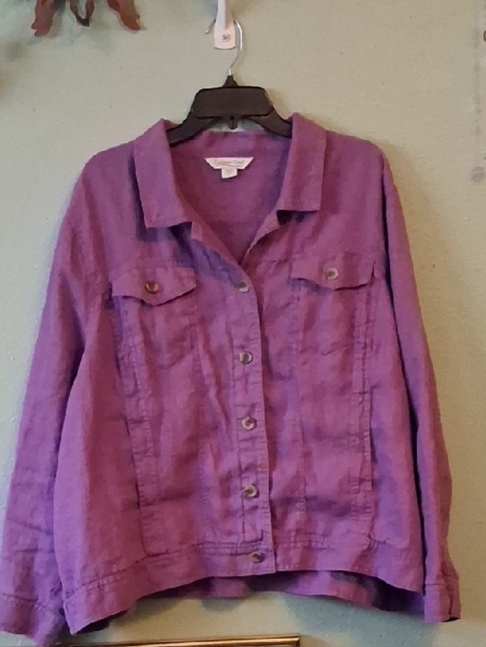 Coldwater Creek Purple Button-Front Jacket
